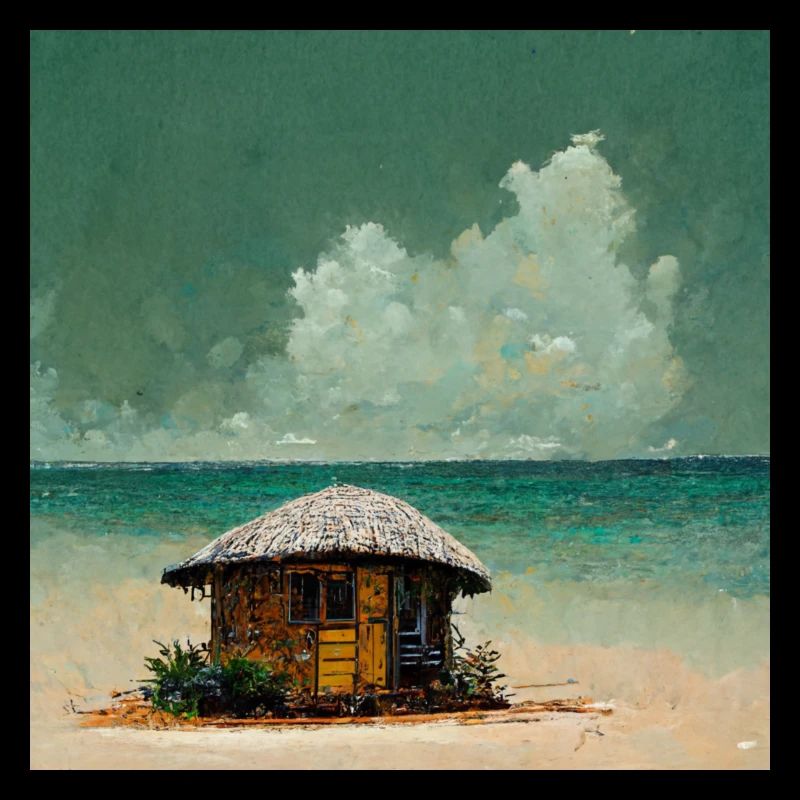 Cabane jamaïcaine sur la plage