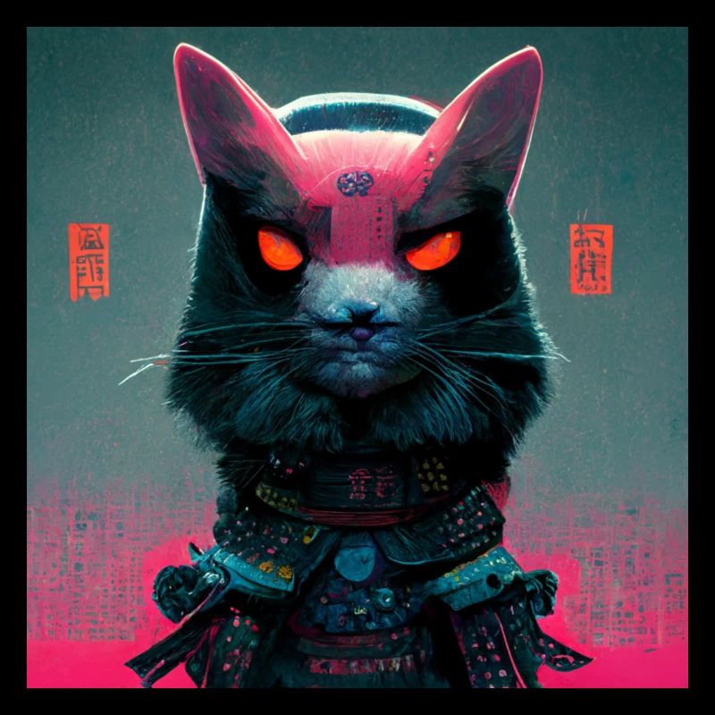 Samurai Katze futuristisches Universum