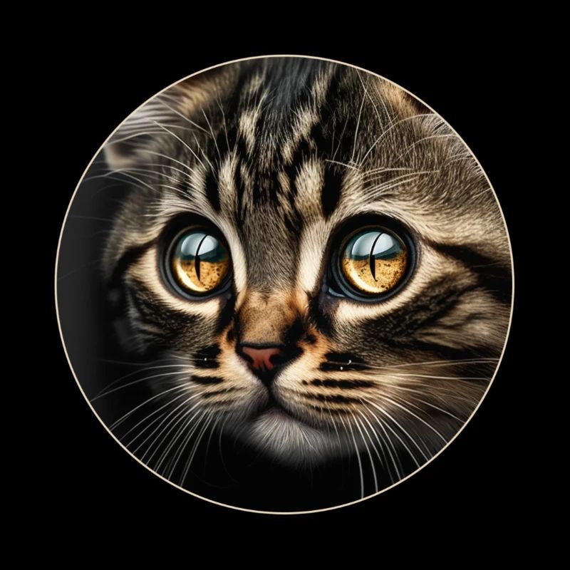 chaton tigre mignon avec de grands yeux