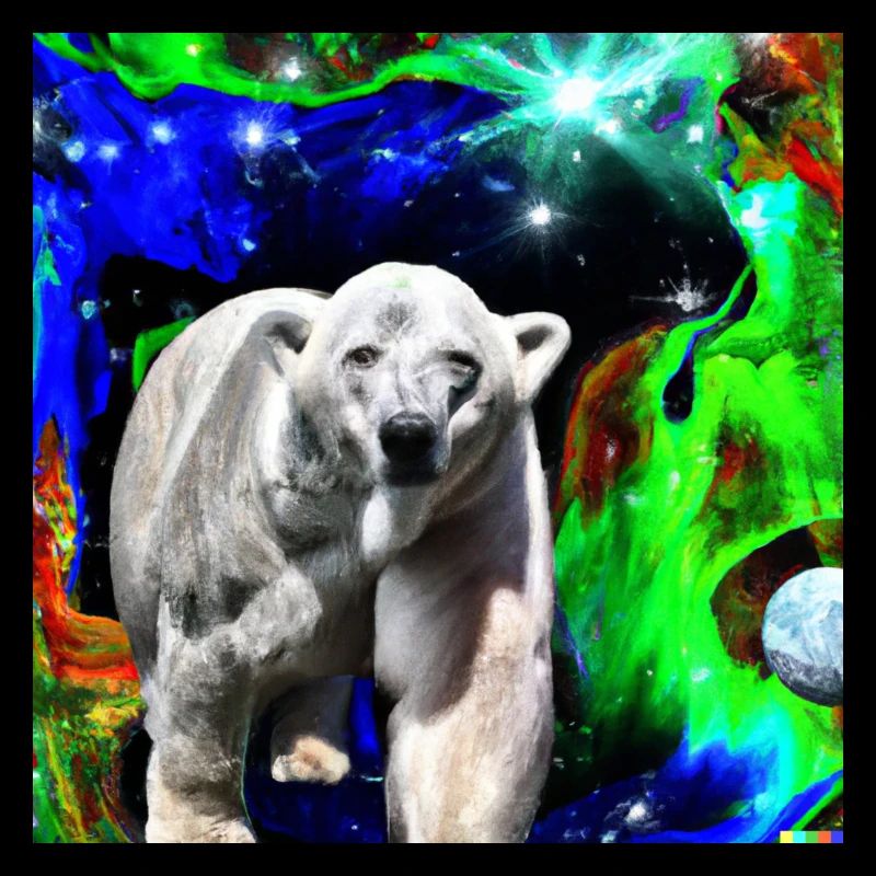 Eisbär im universum