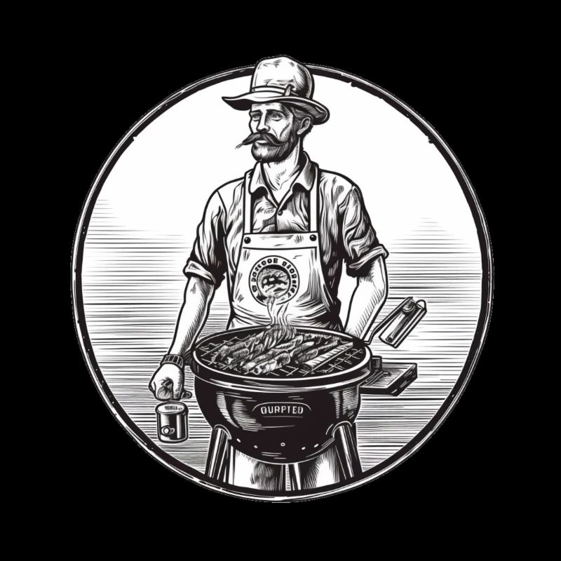 Mann am Grill