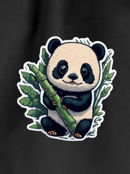 Cute Panda with Bamboo