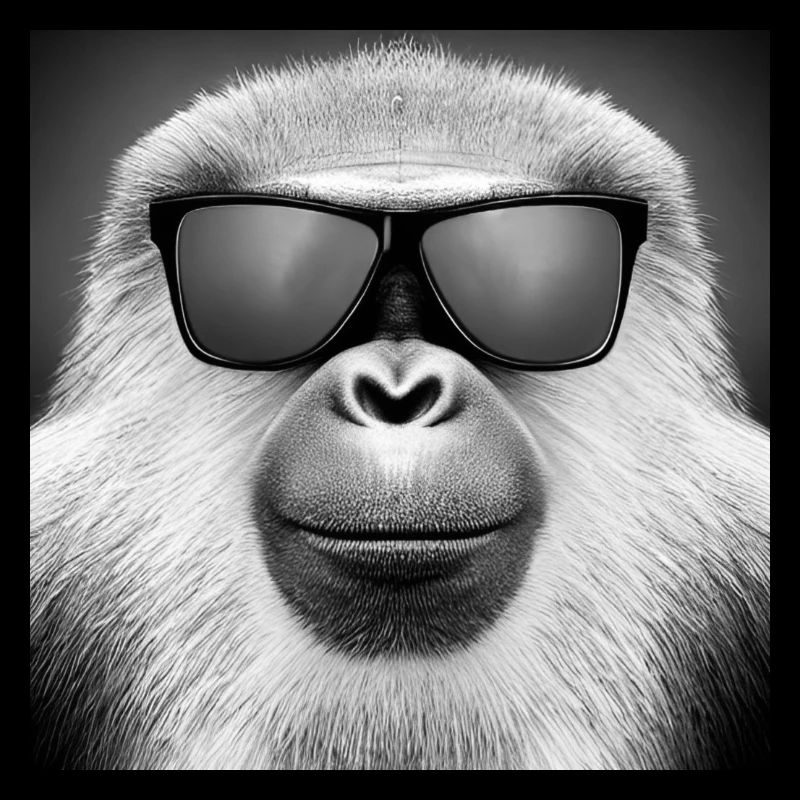 Monkey with sunglasses