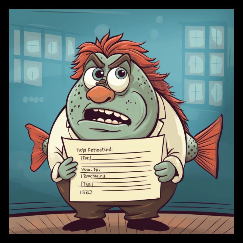 Fisch 2 im Comic Stil
