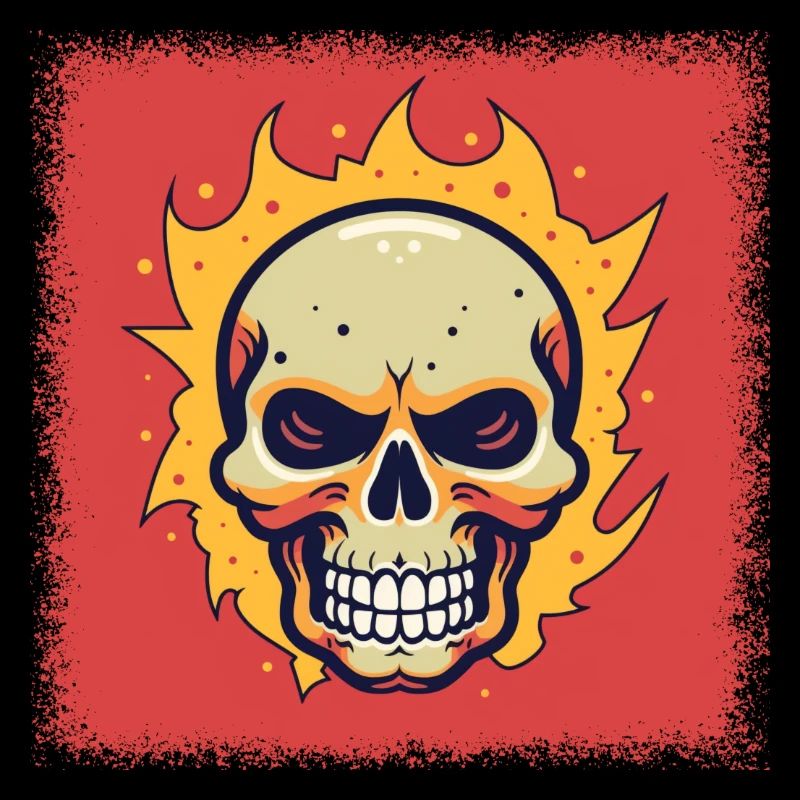 skull death board heart present idea