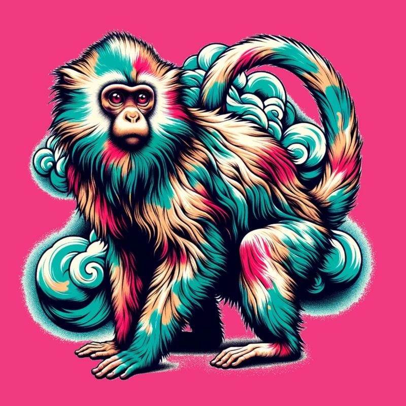 Psychedelischer Affe