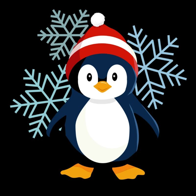 Pingouin d’hiver mignon