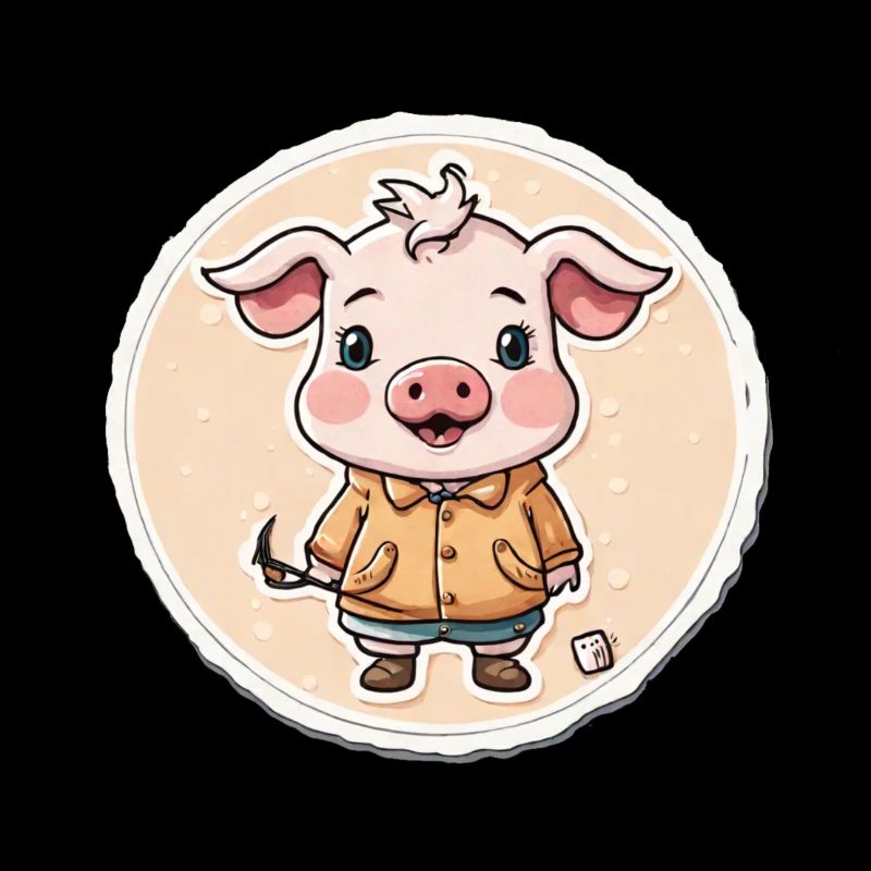 Cochon en manteau
