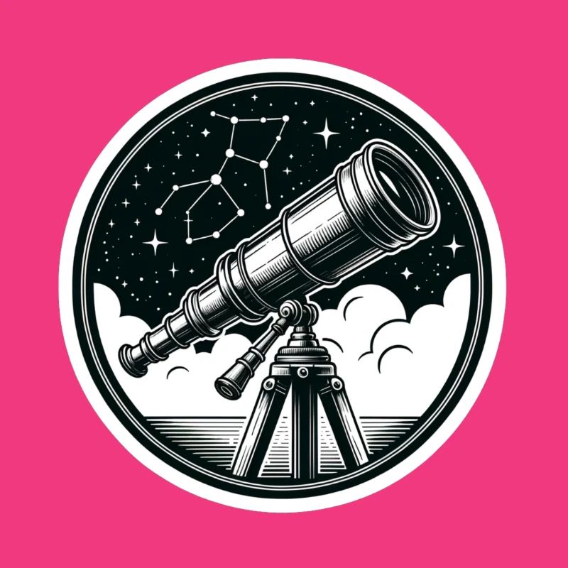 Télescope devant le ciel nocturne