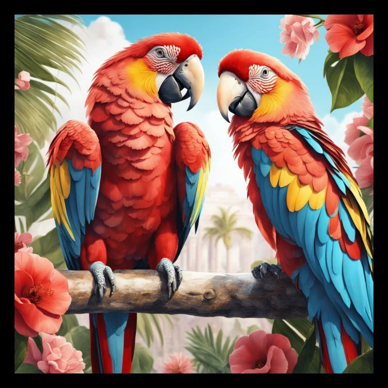 Pair of parrots