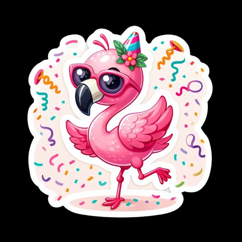 Tanzender Glücksflamingo
