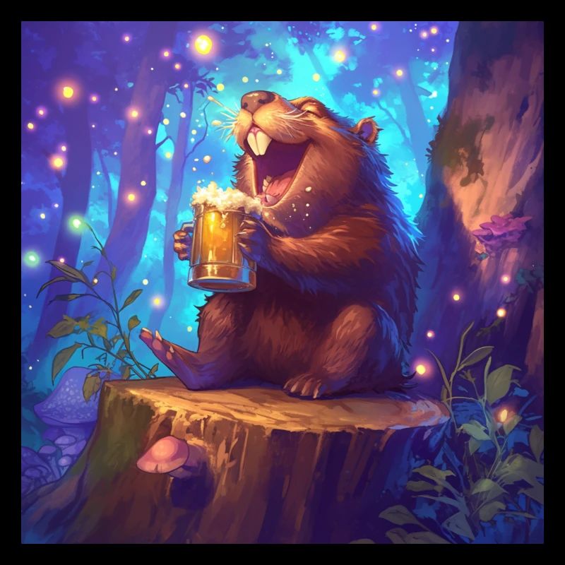 Beer-drinking beaver