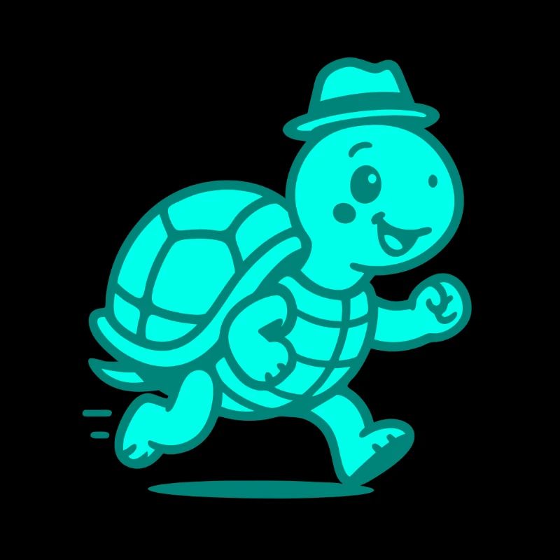 Cute Turtle Race Running