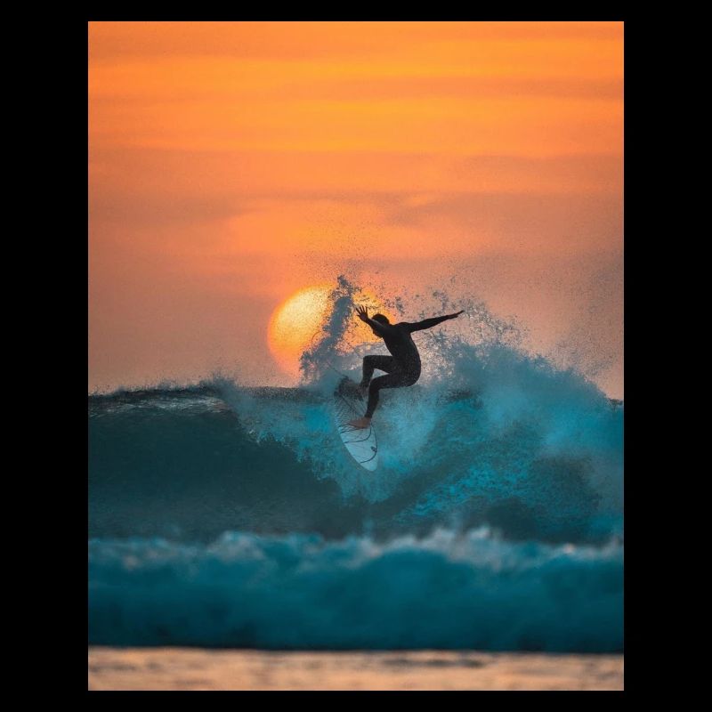surfer riding on waves