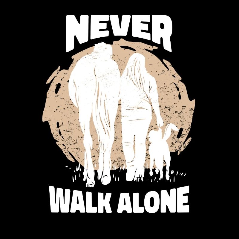 Never walk alone - Pferdemädchen Reiterin mit Hund