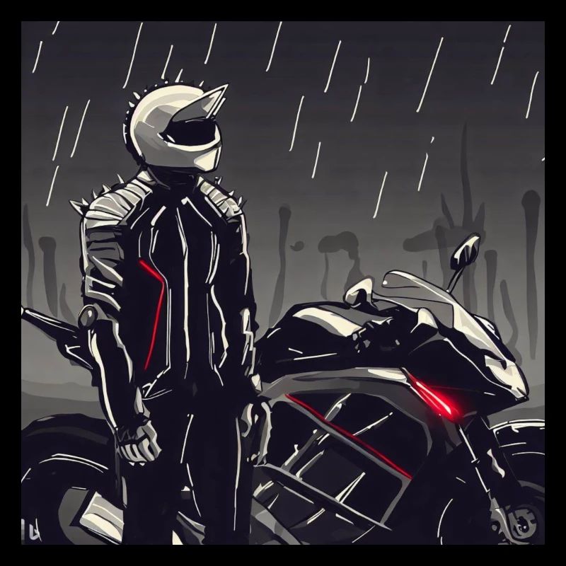 Motorcycle Pencil Drawing