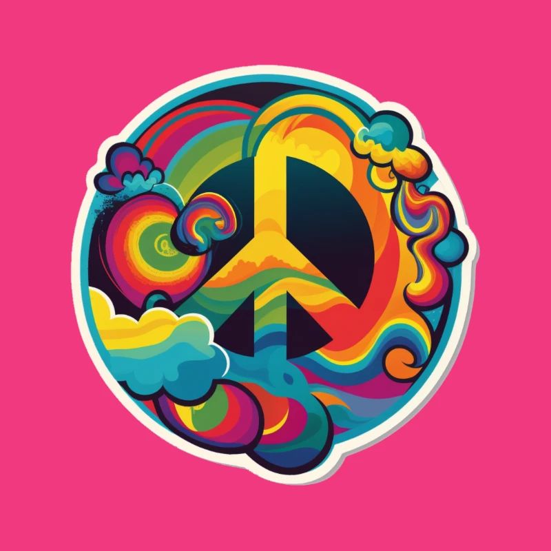 Psychedelisches Peace Zeichen