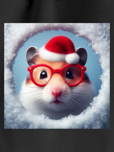 Hamster als Weihnachtsmann