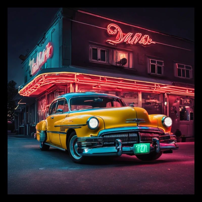 Retro US Diner Vintage Old School