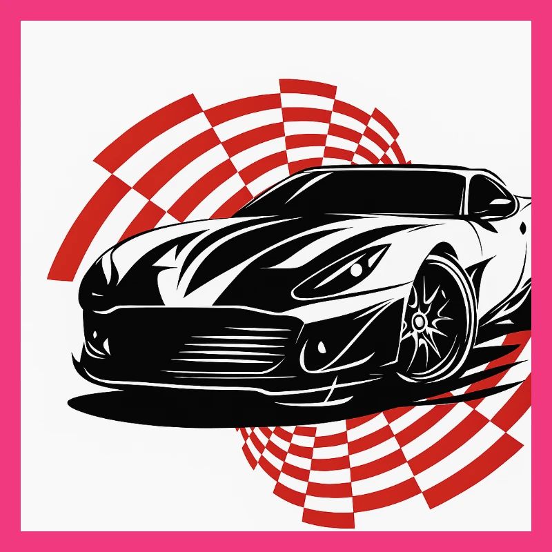 Ein Sportwagen mit dynamischem Stil