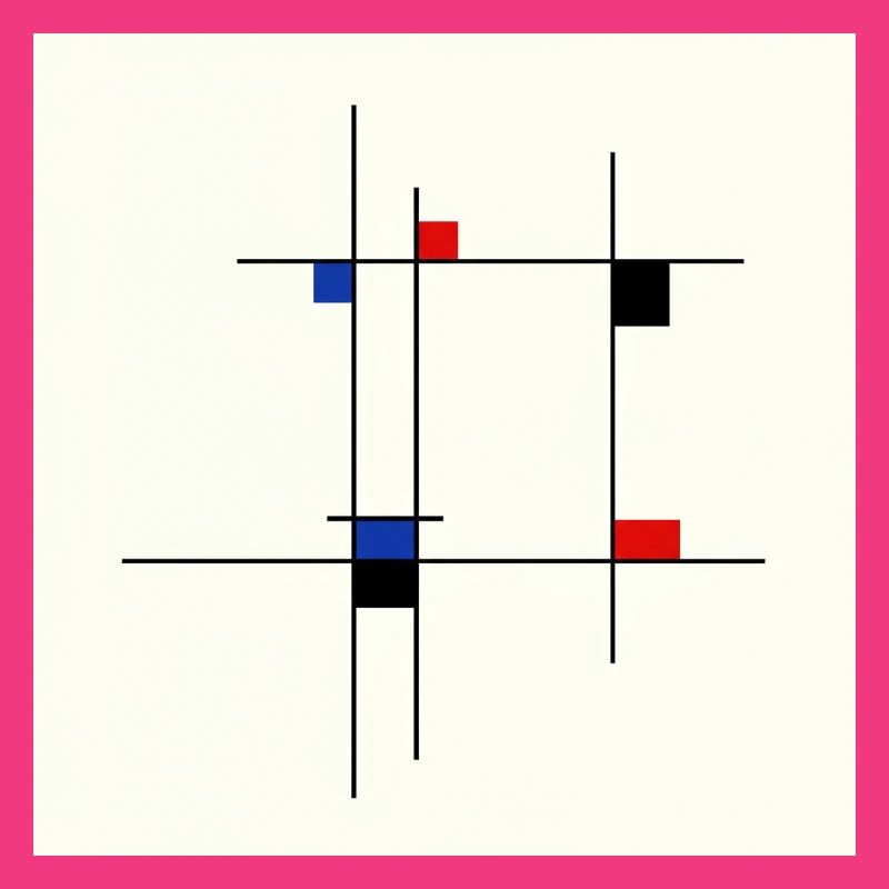 Design Abstrait Ligne et Couleurs