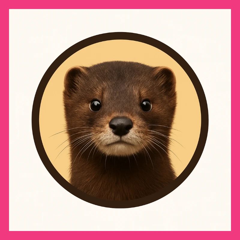 Cute Brown Bear in Circle