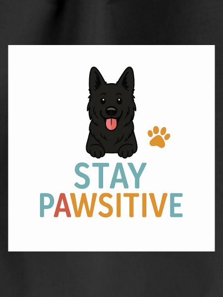 Stay Pawitive Dog Motif