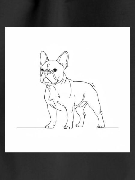 French Bulldog Line Art