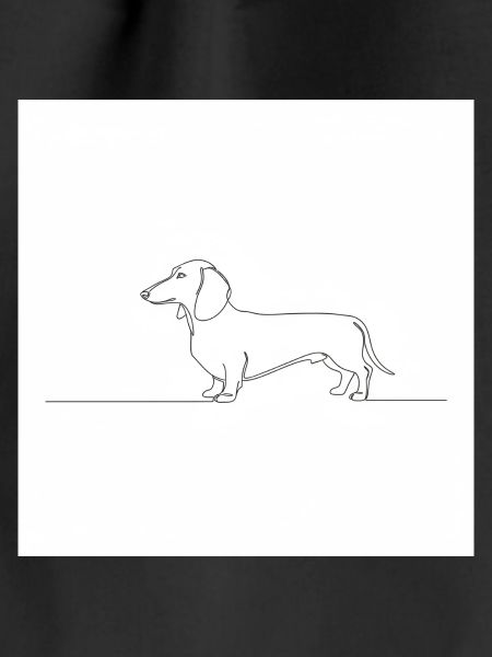 One-line dachshund illustration