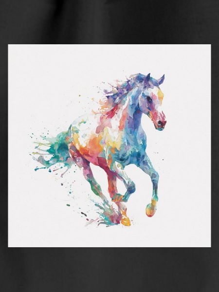 Regenbogenpferd Aquarell-Burst