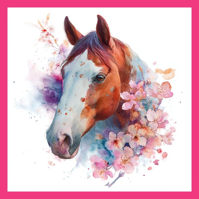 Floraison de cheval aquarelle