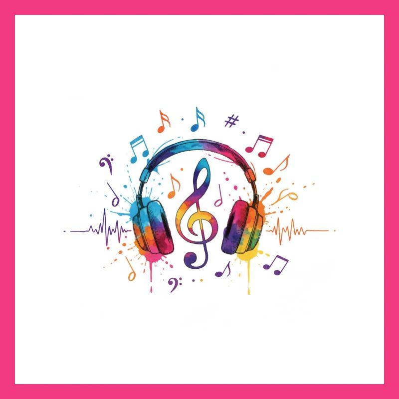 Conception musicale colorée pour casques