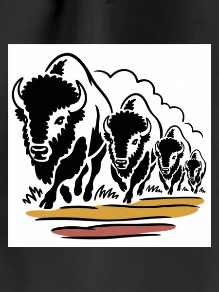 Büffelhorde in Bewegung