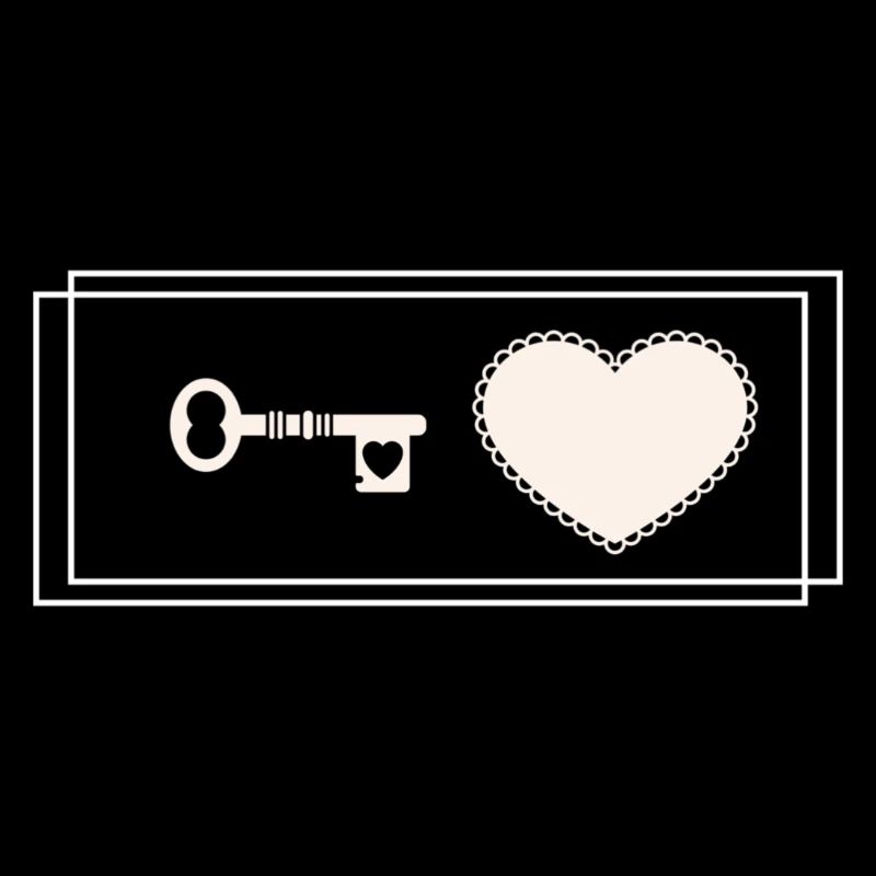 Heart with key