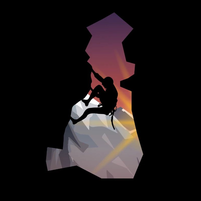Klettern - Mann Silhouette