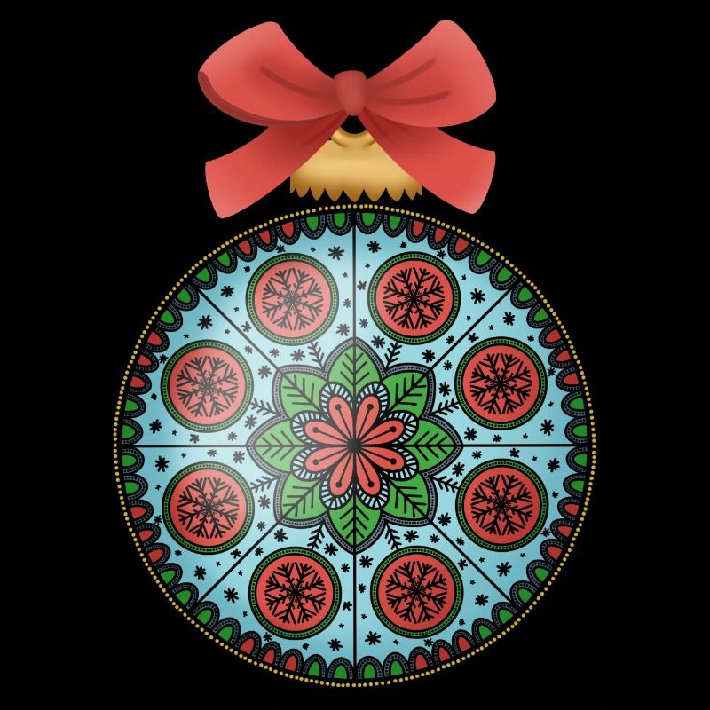 Weihnachtskugel Mandala