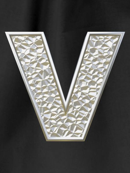 V, letter, initial, monogram,