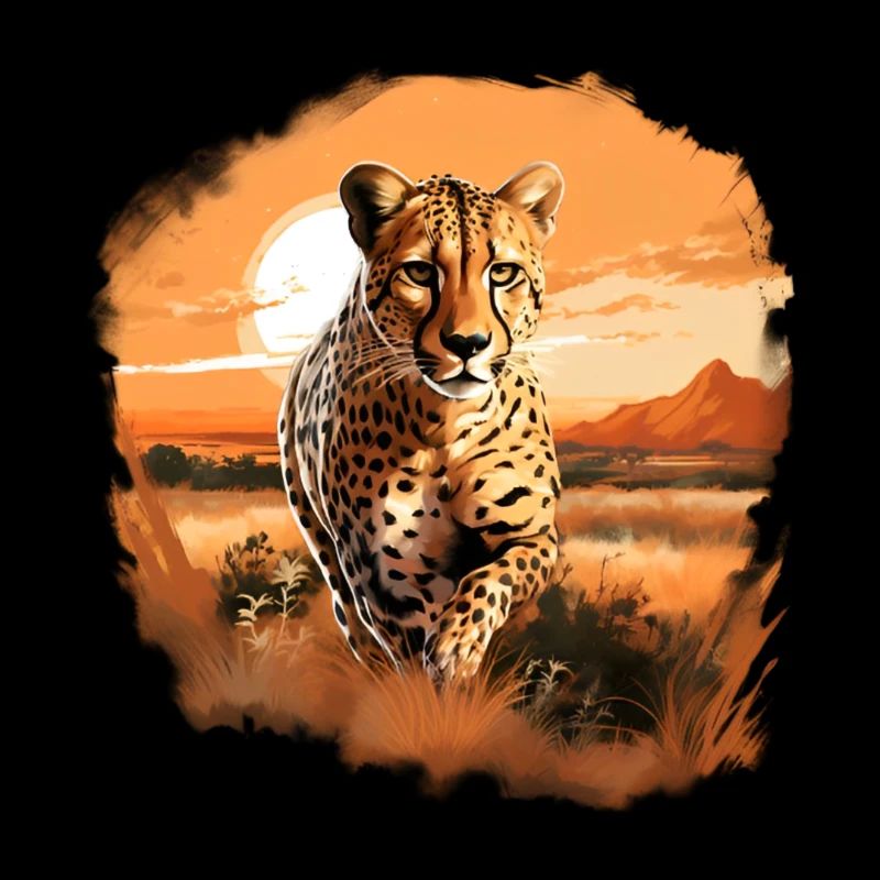 beau guépard courant