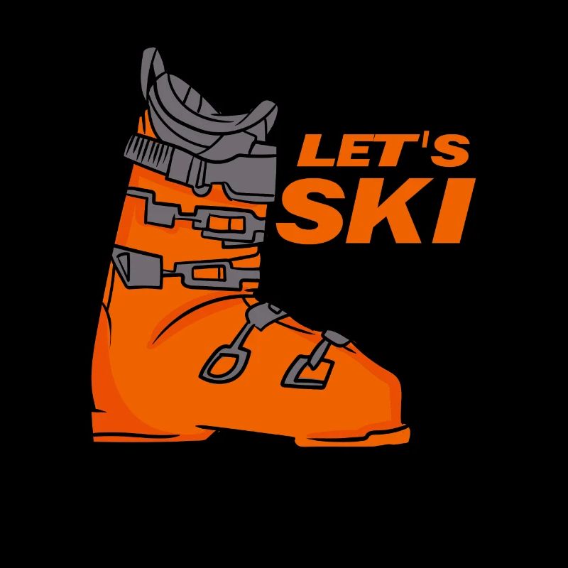 Let's Ski Retro Ski Boot Ski Instructor Ski Gift