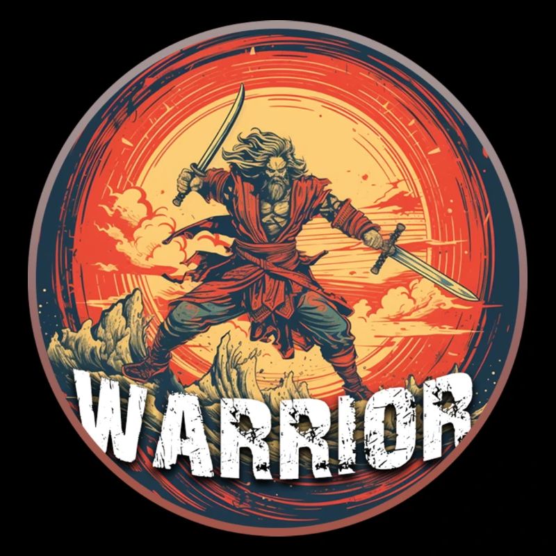 Warrior Design Logo Comic Stil