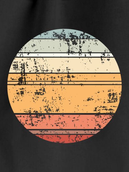 Retro Sunset Background Circle