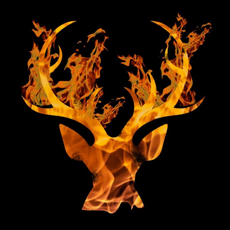 Burning Deer Brennender Hirsch