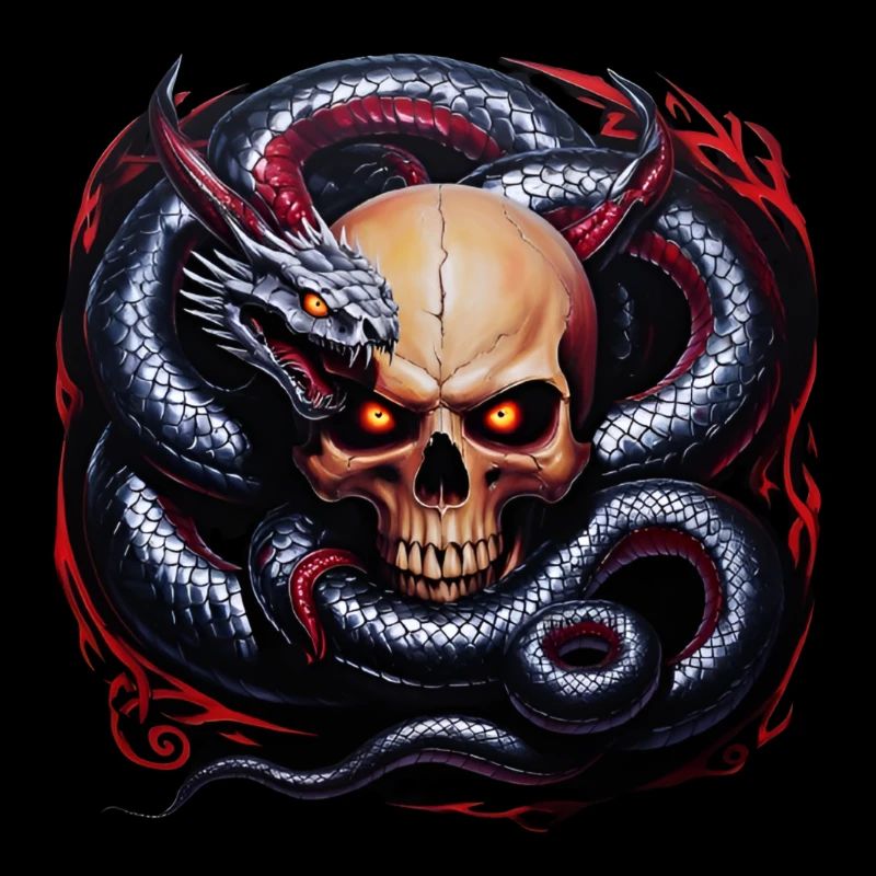Viking Skull and Midgard Serpent: A Mythical Entwi