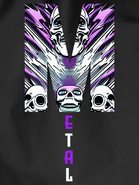 Metal Skulls Letter M