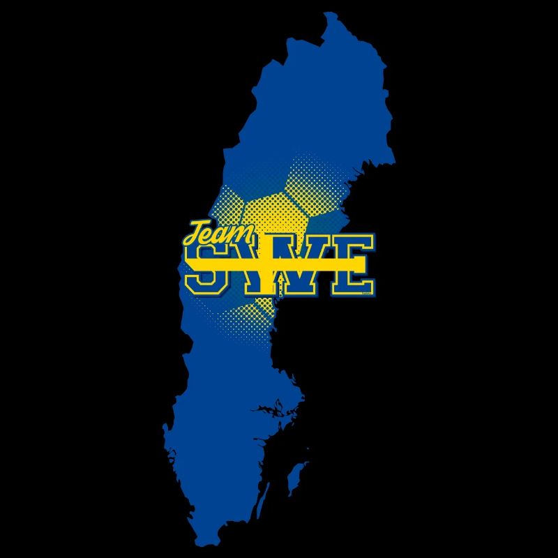 Team SWE Map Sweden with Ball Pattern