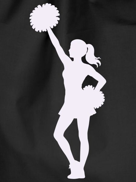 Cheerleading Silhouette mit Pompons