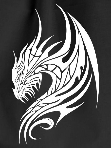 Tattoo dragon with wings