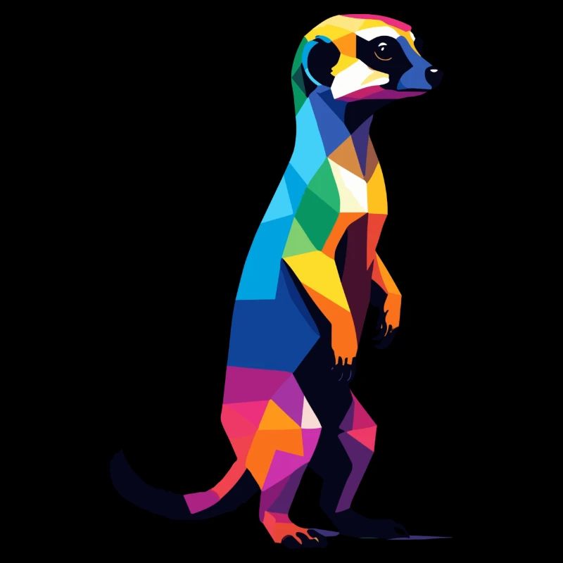 Erdmännchen in großen Pixeln Cool, Savannah Bunt