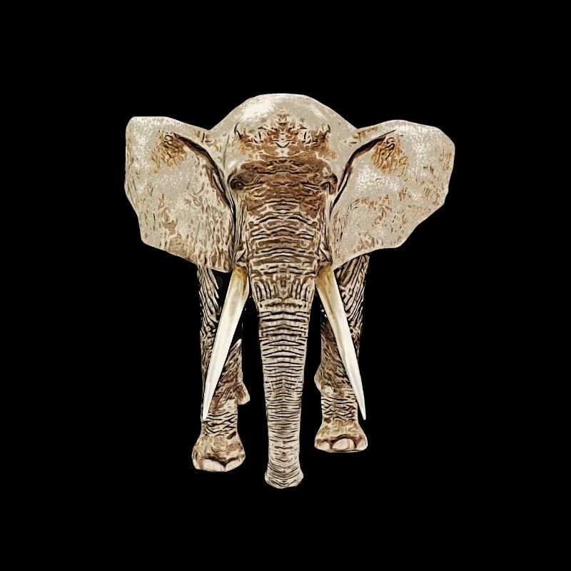 Elefant von vorne