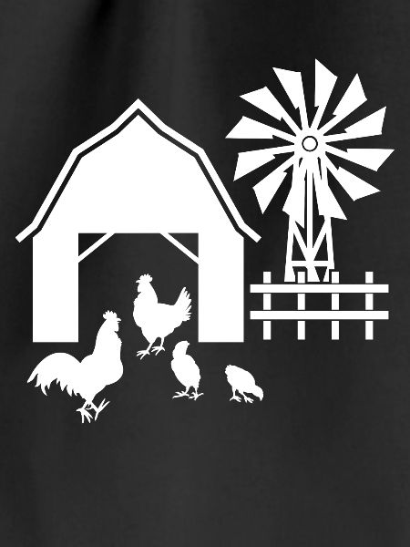 Barn with chicken -